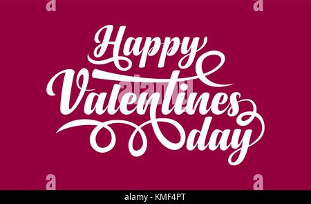 Felice il giorno di San Valentino del testo Illustrazione Vettoriale