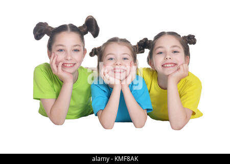 Tre graziosi bambine Foto Stock