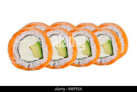 Rotolo di Philadelphia con avocado Foto Stock