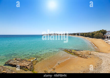 Logaras beach in isola di Paros, Grecia Foto Stock