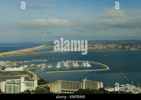 Vista da portland,dorset, Regno Unito Foto Stock