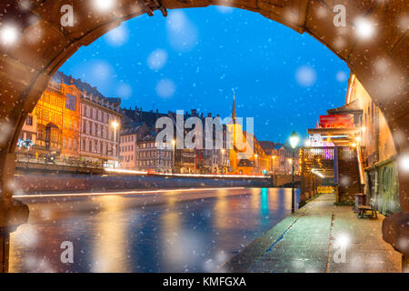 Argine di natale a Strasburgo, in Alsace Foto Stock