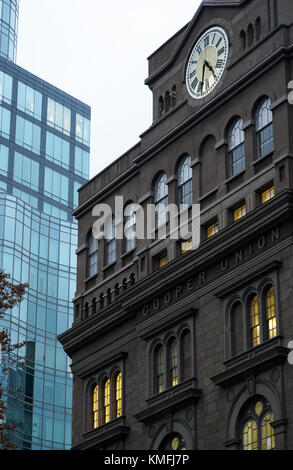 La Fondazione edificio di Cooper Union per il progresso della Scienza e Arte. East Village.Manhattan.New York City.USA Foto Stock