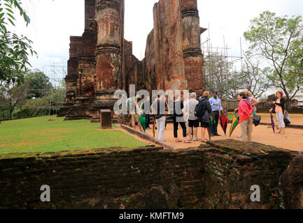 UNESCO World Heritage Site, città antica Polonnaruwa, Sri Lanka, Asia, Lankatilaka edificio, Alahana Pirivena complessa Foto Stock