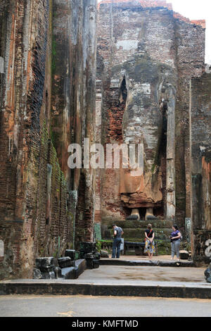 UNESCO World Heritage Site, città antica Polonnaruwa, Sri Lanka, Asia, Lankatilaka edificio, Alahana Pirivena complessa Foto Stock
