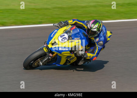 Round 8 del British Superbike Championship a Cadwell Park in Lincolnshire durante il mese di agosto 2017 Foto Stock