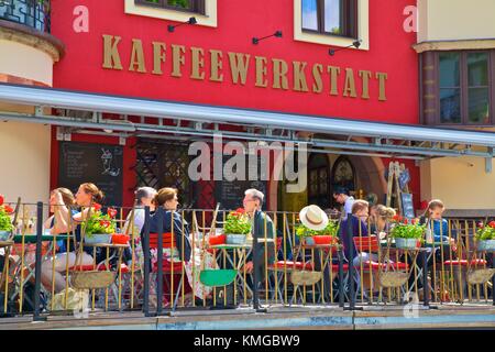Persone cenare al ristorante, St. Wolfgang, Austria, Europa Foto Stock