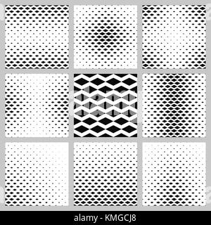 Bianco e nero rombo orizzontale pattern impostato Illustrazione Vettoriale