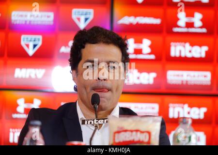 L'ex giocatore Raí de Oliveira è presentato come il nuovo esecutivo di calcio di São Paulo Futebol Clube, nel CT di Barra Funda, nel pomeriggio di venerdì, 08. (Foto: ADRIANA SPACA/Brasile PHOTO PRESS) Foto Stock