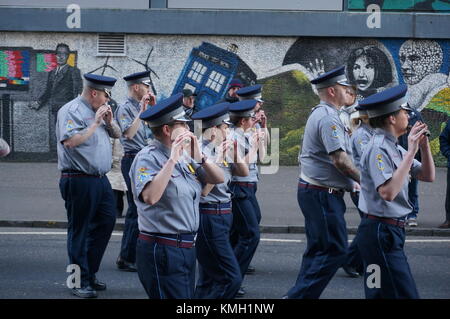 Glasgow, Scotland, Regno Unito. 9 dicembre, 2017. Scottish amalgamato Comitato sfilata di banda di Glasgow, UK. Credito: Pawel Pietraszewski/Alamy Live News Foto Stock