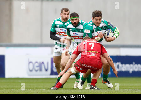 Scarlets v Benetton Rugby nel rugby europeo gara di campionato al Parc y Scarlets Foto Stock