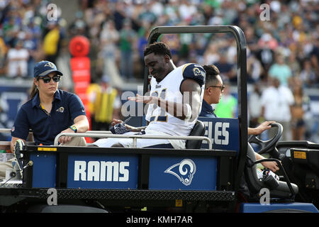 Los Angeles, CA, Stati Uniti d'America. Decimo Dec, 2017. durante la NFL di Philadelphia Eagles vs Los Angeles Rams presso il Los Angeles Memorial Coliseum di Los Angeles, Ca il 10 dicembre 2017. (Assoluta fotografo completo & Company Credit: Jevone Moore/Cal Sport Media (rete televisione vi preghiamo di contattare il vostro rappresentante di vendita per uso televisivo. Credito: csm/Alamy Live News Foto Stock