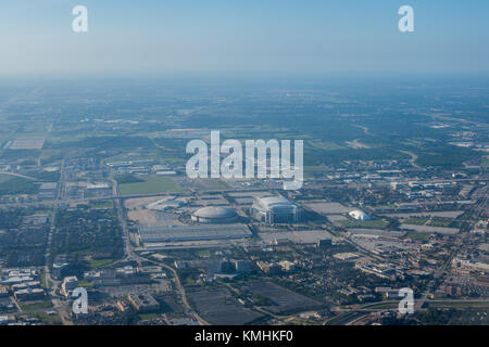 Il metropolis area di houston, texas sobborghi di cui sopra in un aereo Foto Stock