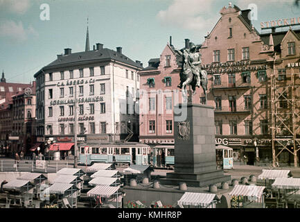Stockholms Innerstad si riferisce al centro di Stoccolma, in Svezia, conosciuta per la sua vivace vita urbana, gli edifici storici e i monumenti culturali. Foto Stock