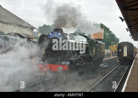 60103 Classe Pacifico Flying Scotsman treno a vapore a Minehead stazione sul West Somerset Railway (WSR) durante la sua visita a Somerset nel settembre 2017 Foto Stock