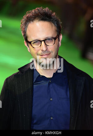 Jake Kasdan frequentando il Jumanji: Welcome to the Jungle Premiere tenutasi presso la Vue West End nel quadrato di Leicester, Londra. Stampa foto di associazione. Picture Data: giovedì 7 dicembre 2017. Foto di credito dovrebbe leggere: Ian West/PA FILO Foto Stock