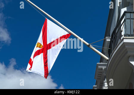 Bandiera di Jersey Channel Islands Foto Stock