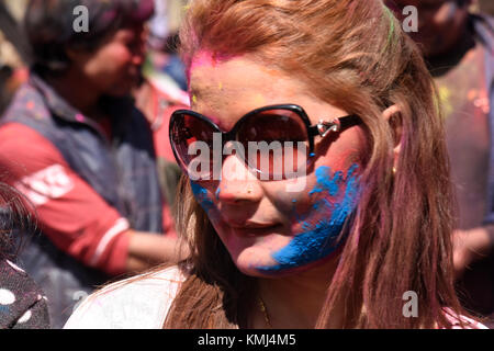 Holi festival in Kathmandu, Nepal Foto Stock