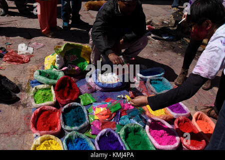 Holi festival in Kathmandu, Nepal Foto Stock