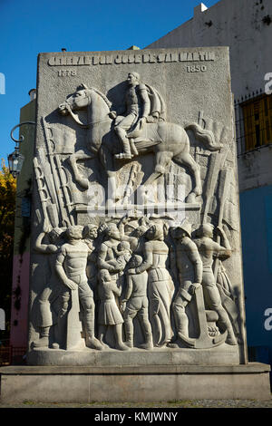 Statua del generale Don Jose de San Martin, la Boca, buenos aires, Argentina, Sud America Foto Stock