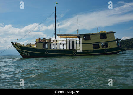 Mv zingari del mare, una indesiderata birmano, crociera nell'arcipelago Mergui, myanmar Foto Stock