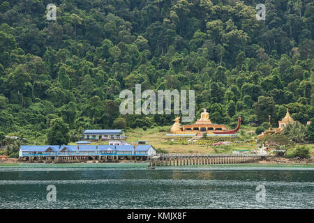 Mare moken gypsy village, jalan isola arcipelago Mergui, myanmar Foto Stock