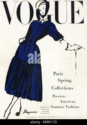 Coperchio anteriore Vogue magazine Aprile 1947 Foto Stock