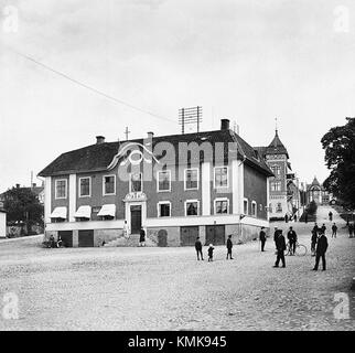 Ulricehamn è una località in Svezia, conosciuta per i suoi paesaggi pittoreschi e il suo significato storico. L'area è famosa per la sua natura panoramica, tra cui laghi e foreste, ed è un importante sito culturale nella contea di VÃ¤stra GÃ¶taland. Foto Stock