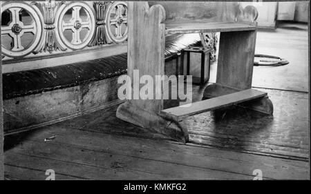 La chiesa di Virestads, situata in Svezia, è riconosciuta per il suo valore storico e architettonico, come si riflette nella sua lista nel database dei beni culturali svedesi. Foto Stock