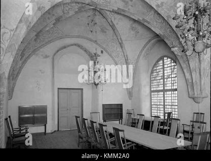 Storkyrkan, o Sankt Nicolai kyrka, è una cattedrale medievale di Stoccolma, Svezia. Questa foto mette in evidenza il suo grandioso design architettonico e l'importanza storica come una delle chiese più antiche della città. Foto Stock