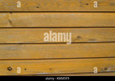 Grande giallo asse di legno muro sfondo texture Foto Stock