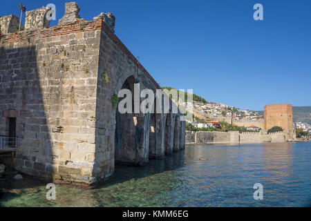 Antica di Seljuk costruito, in cantiere Tershane a Alanya, riviera turca, Turchia Foto Stock