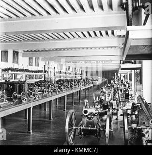 Cannone Gribeauval Musee de l'Armée 60 francesi classici cannoni di bronzo in Francia 1927 Foto Stock