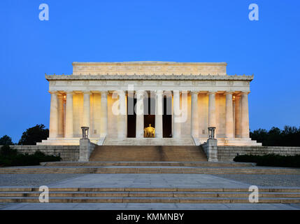 Lincoln Memorial all'alba in Washington, DC, Stati Uniti d'America Foto Stock