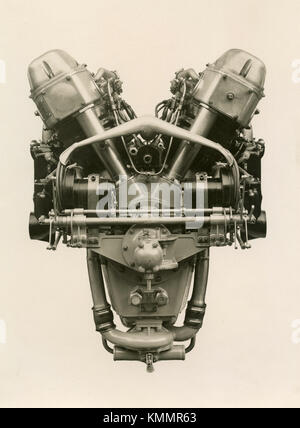 Motore di aviazione Isotta Fraschini Asso 500, Italia 1920s Foto Stock