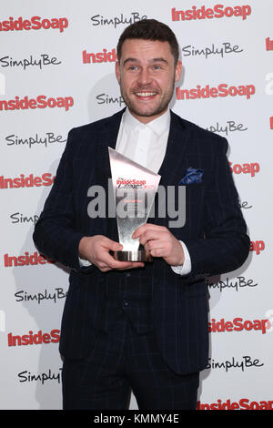 The Inside Soap Awards 2017 - arrivi con: Danny Miller dove: Londra, Regno Unito quando: 06 Nov 2017 Credit: Lia Toby/WENN.com Foto Stock