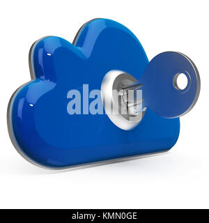 Il cloud computing mezzi a chiavetta internet per la protezione dei dati Foto Stock