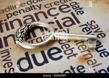 Golden key sul concetto di causa Foto Stock