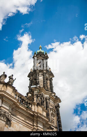 Cattedrale della Santissima Trinità aka hofkirche kathedrale Sanctissimae Trinitatis in Dresden Germania. Foto Stock