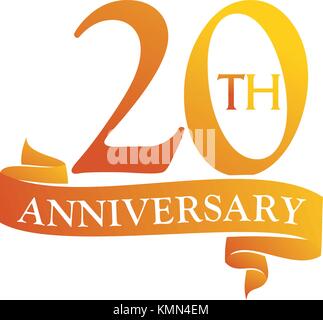 20 anni di anniversario di nastro Illustrazione Vettoriale