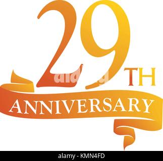 29 anni di anniversario di nastro Illustrazione Vettoriale