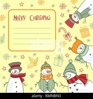 Natale biglietto di auguri Illustrazione Vettoriale