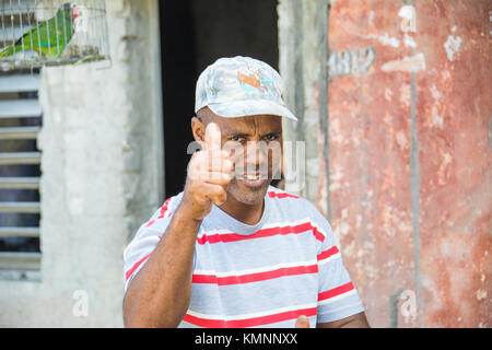 Uomo locale a Cienfuegos, Cuba Foto Stock