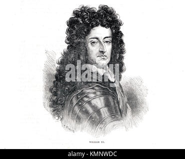 Re Guglielmo III d'Inghilterra (1650-1702) aveva regnato 1689-1702 Foto Stock