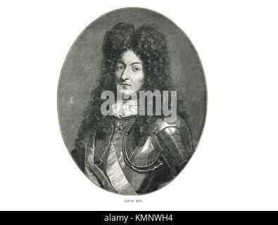 Re di Francia Luigi XIV, il Re Sole (1638-1715), regnò 1643-1715 Foto Stock
