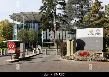 Ginevra, Svizzera - 1 Ottobre 2017: CICR edificio per uffici e sede Foto Stock