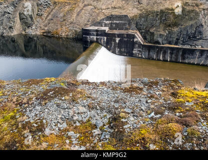 Elan Valley, Mid-Wales 72 miglia quadrate di serbatoi e affascinante scenario con fantastiche vedute di aquiloni rosso e altri animali selvatici. Foto Stock