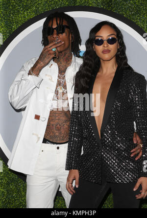 7 dicembre 2017 - West Hollywood, California, Stati Uniti - 7 dicembre 2017 - West Hollywood, California - Wiz Khalifa, Izabela Guedes. 2017 GQ Men of the Year Party tenutosi a Chateau Marmont. Credito fotografico: F. Sadou/AdMedia (immagine di credito: © F. Sadou/AdMedia via cavo ZUMA) Foto Stock