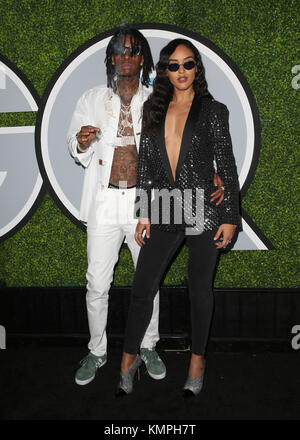 7 dicembre 2017 - West Hollywood, California, Stati Uniti - 7 dicembre 2017 - West Hollywood, California - Wiz Khalifa, Izabela Guedes. 2017 GQ Men of the Year Party tenutosi a Chateau Marmont. Credito fotografico: F. Sadou/AdMedia (immagine di credito: © F. Sadou/AdMedia via cavo ZUMA) Foto Stock