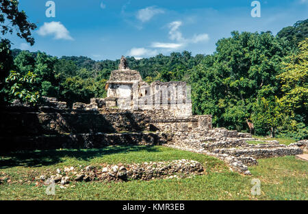 Le rovine maya di Palenque, Chiapas, Messico. Patrimonio Mondiale UNESCO Foto Stock